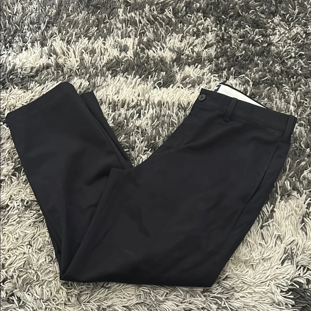 Lands' End Black Dress Pants with Straight Leg Design